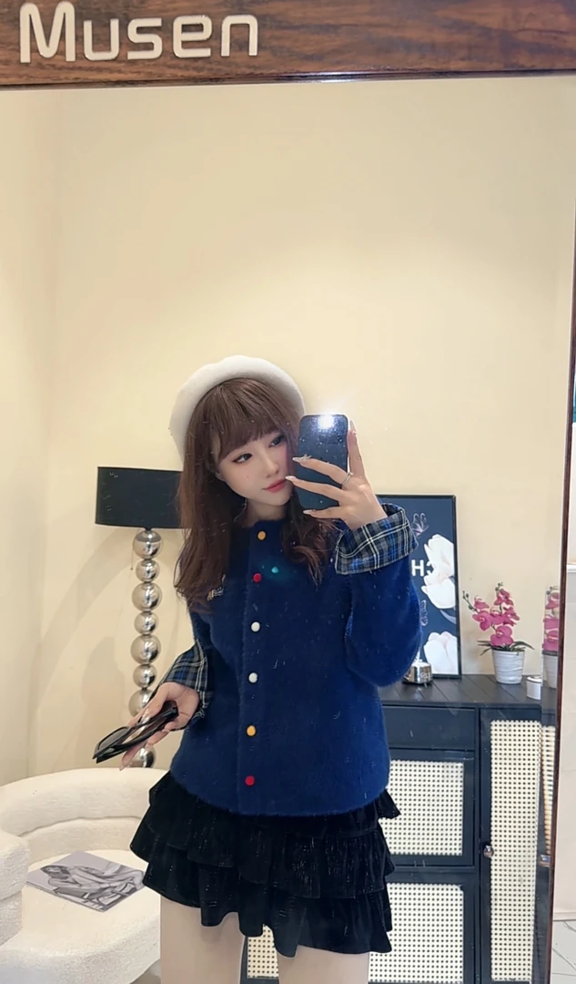 【艾丽莎定制】普鲁士蓝（蓝狗）小香风外套气质轻奢百搭时尚-710