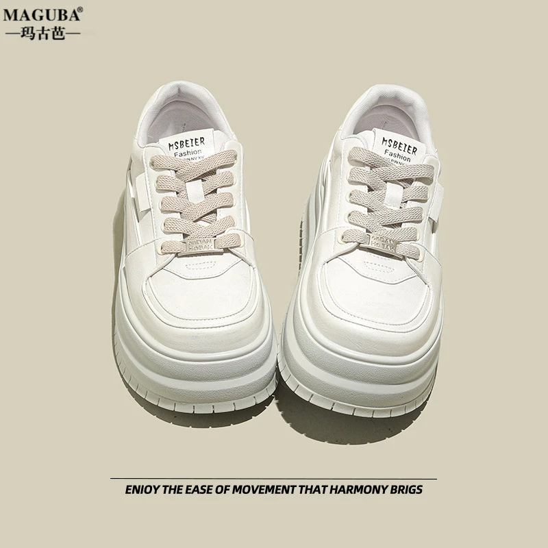 玛古芭厚底增高小白鞋春夏季季新款韩版百搭时尚板鞋女运动休闲鞋