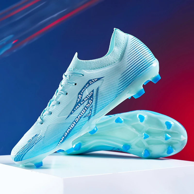 塞比SAIBI足球鞋男女比赛长钉FG训练碎钉TF足锋1.0精美礼盒蓝色