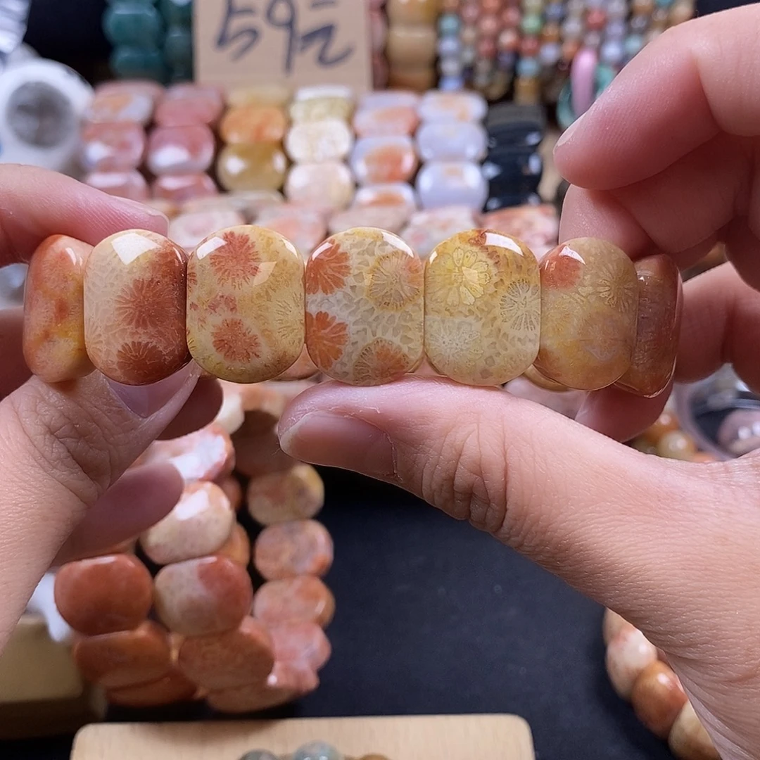 硅化珊瑚（珊瑚玉）未镶嵌手牌 上新 103