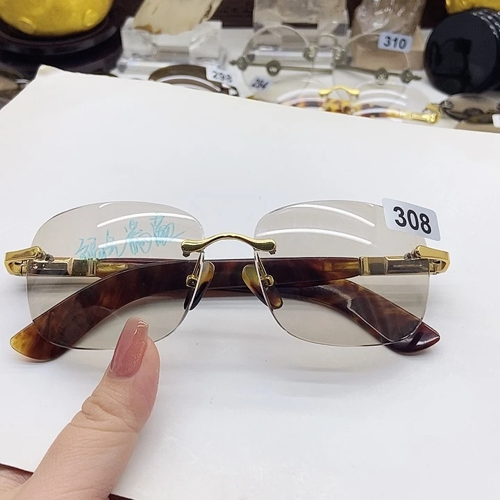 天然水晶石头眼镜