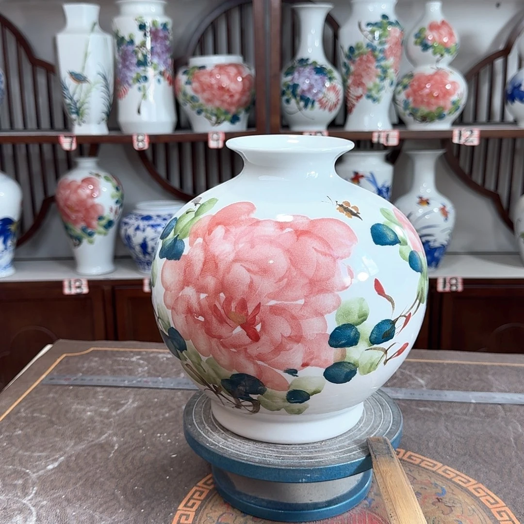 摆件景德镇陶瓷石红牡