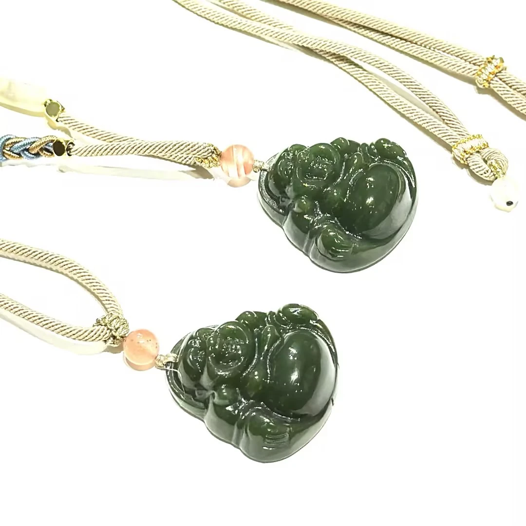 【CH】老油料碧玉佛公吊坠（多样性发其一）