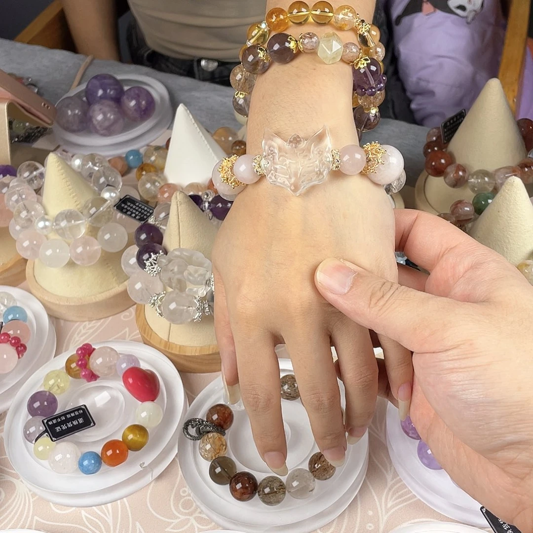 银S925镀金镶嵌手链水晶