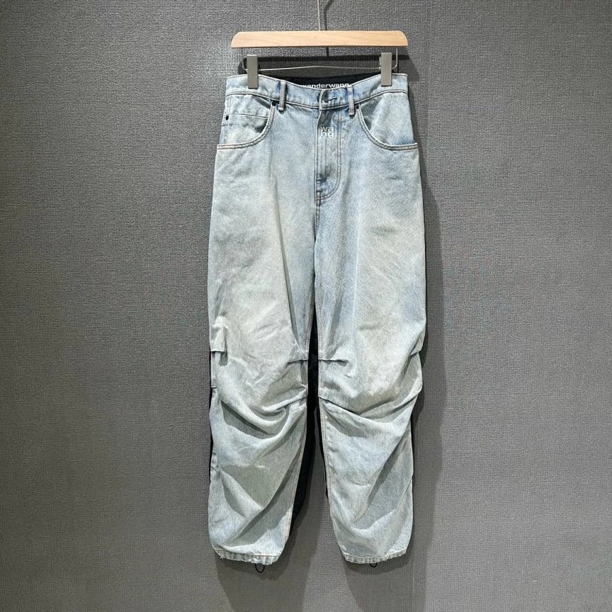 95新 ALEXANDER WANG 亚历山大王(pm)前后拼接牛仔裤 27码/0732