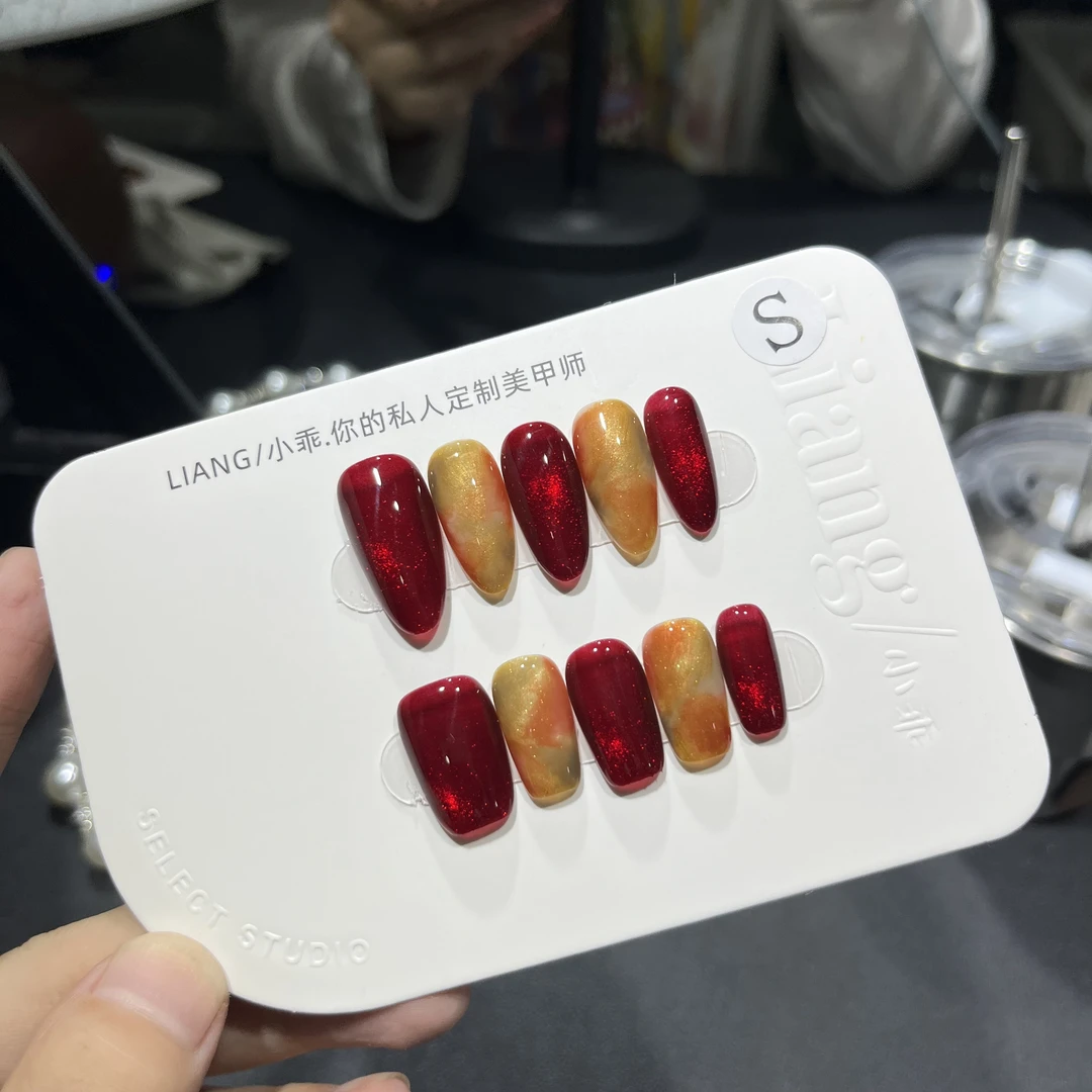 【老钱风】高端 纯手工 定制 穿戴甲 轻奢美甲显白气质穿戴式