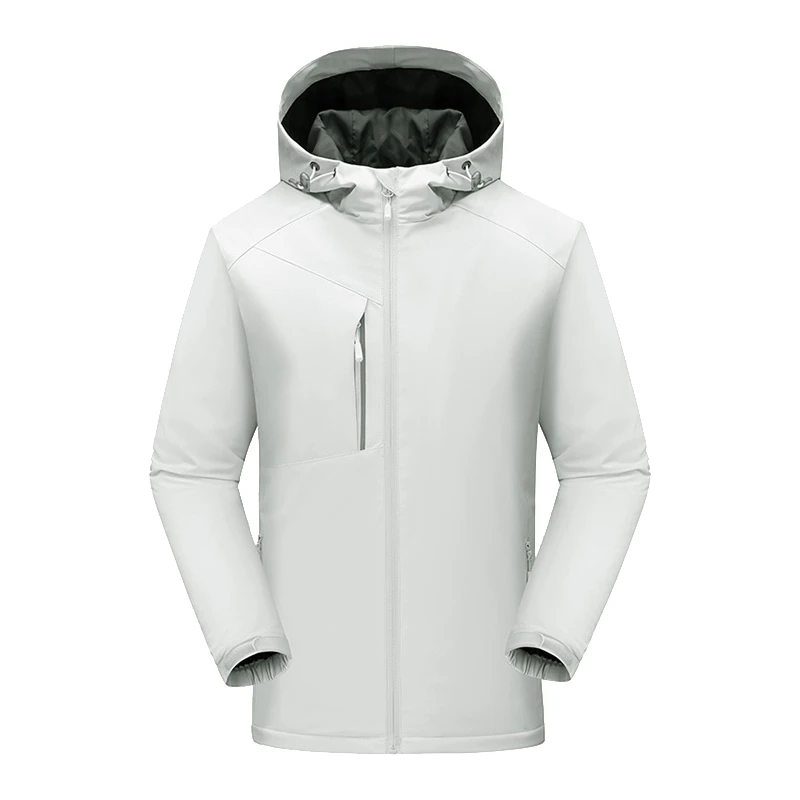 云高格正品25秋冬款休闲登山服纯色防风加绒拉链连帽棉服外套11