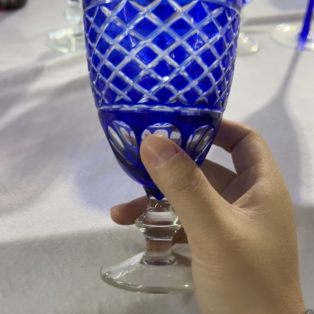 水晶玻璃平底款微瑕一个