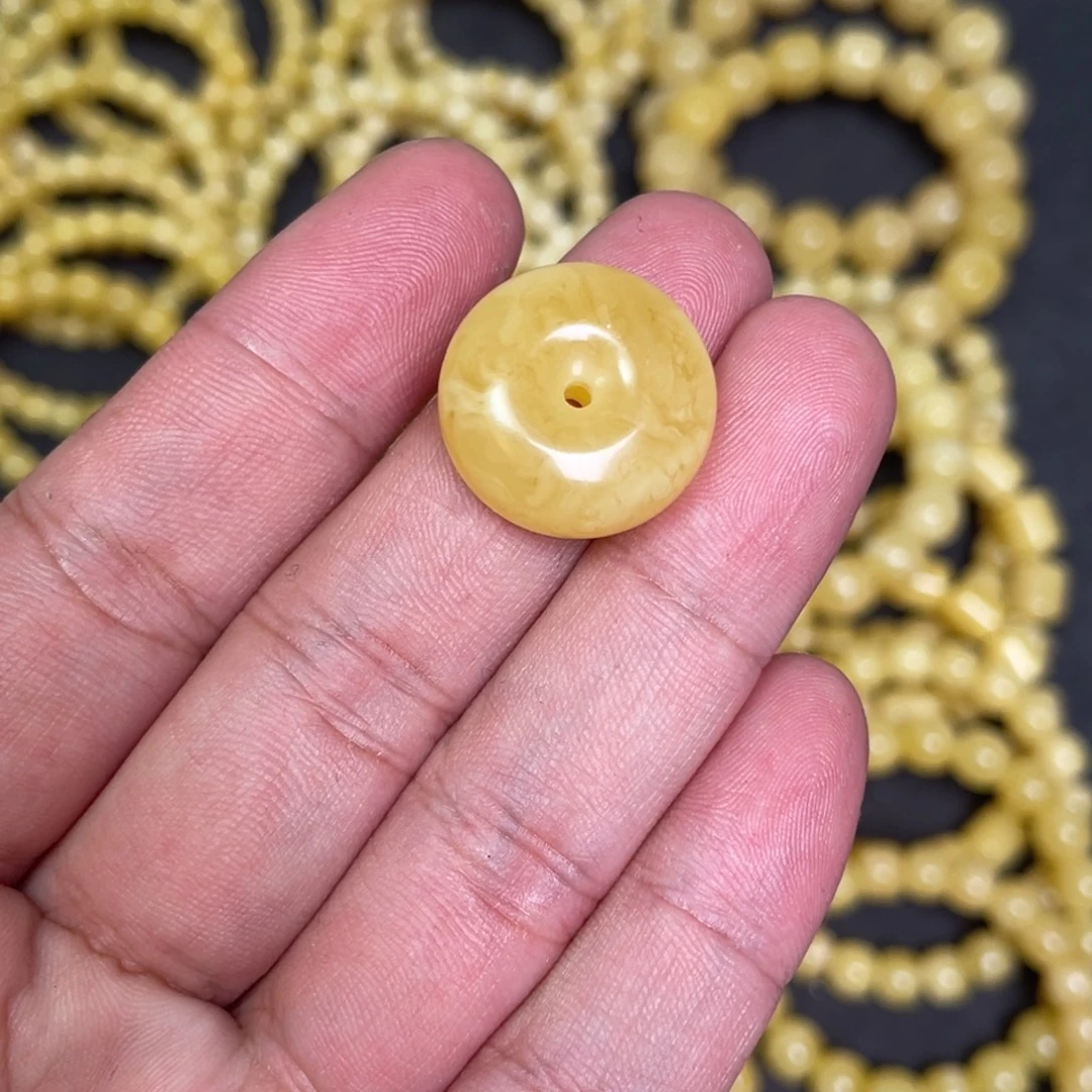 蜜蜡未镶嵌裸石蜜蜡平安扣