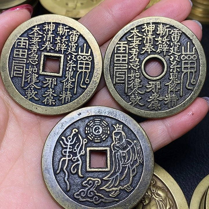 铜现代工艺品翻砂铸造山鬼三枚