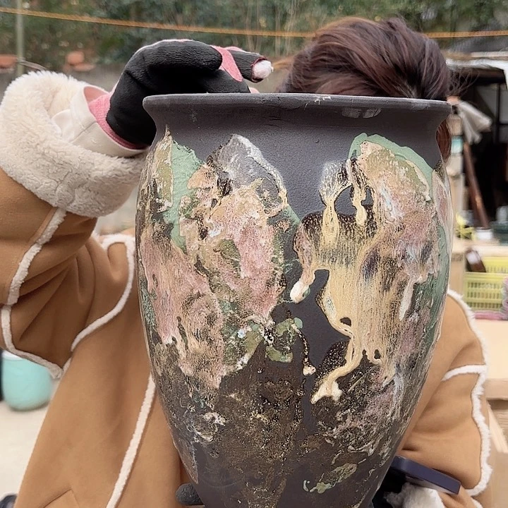 红陶口20高30一个瑕疵