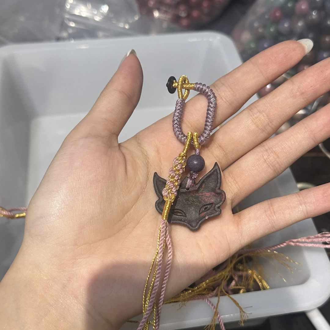 古法制作合香敦煌狐狸面具包挂款