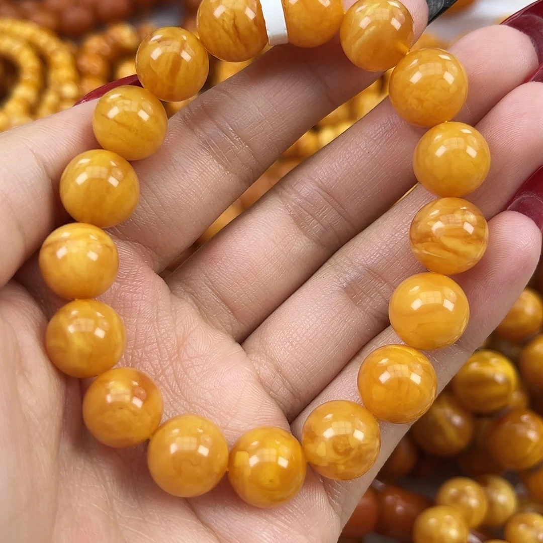 琥珀颈饰未镶嵌蜜蜡