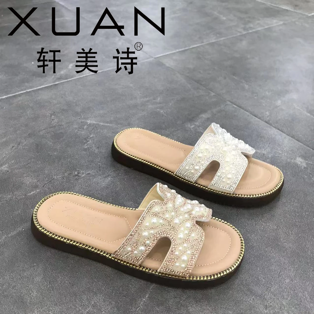 526-30149夏季新款2025时尚外穿平底百搭爆款简约凉拖鞋女