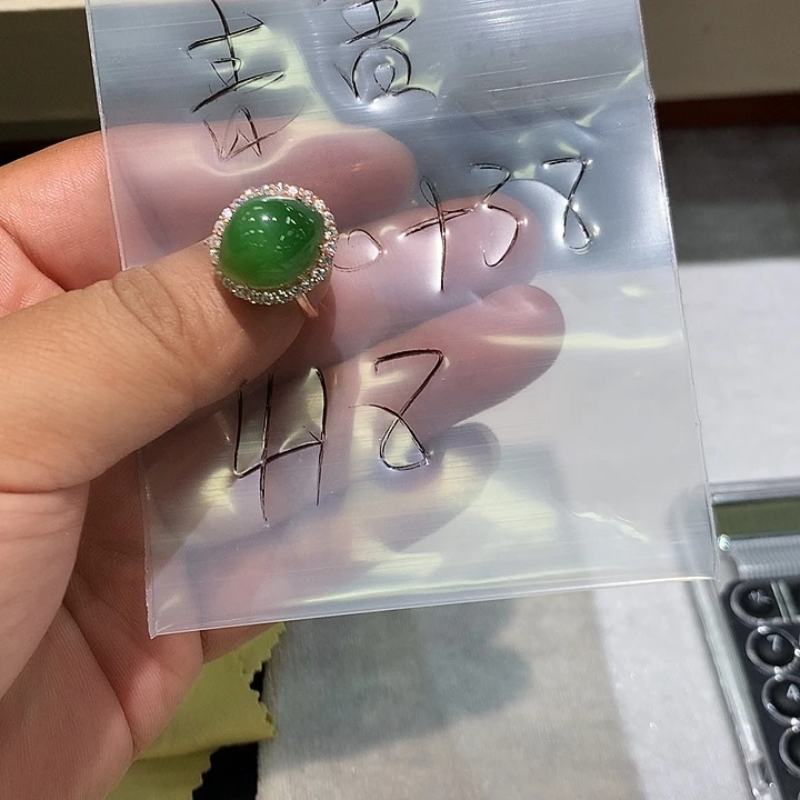 青***心和田玉银S925镶嵌颈饰