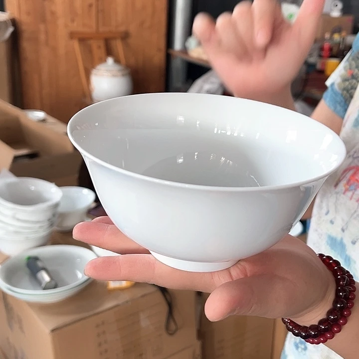 瓷片云白6.25英寸面碗六个包邮