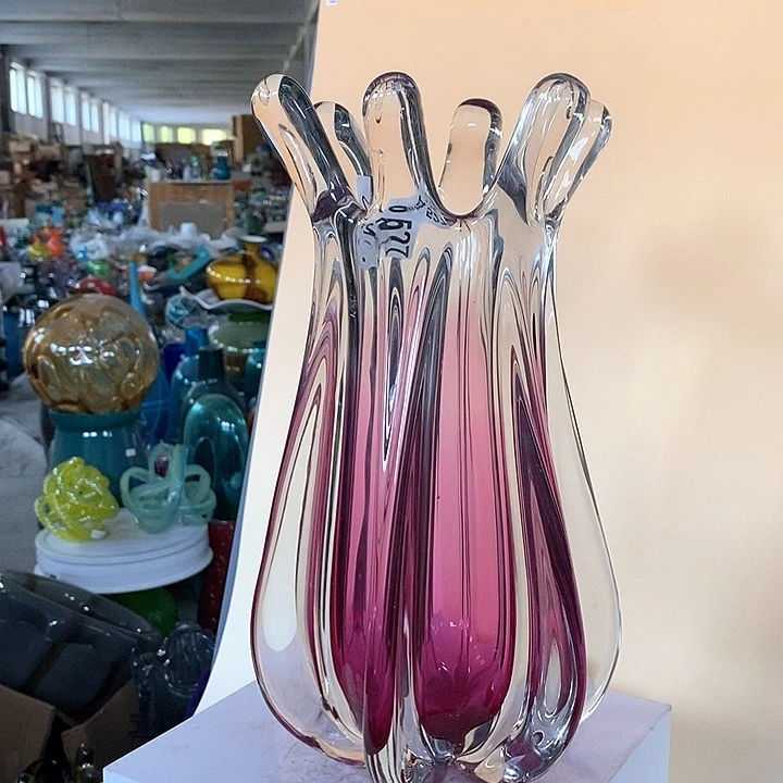 琉璃孤品样品金红水晶琉璃