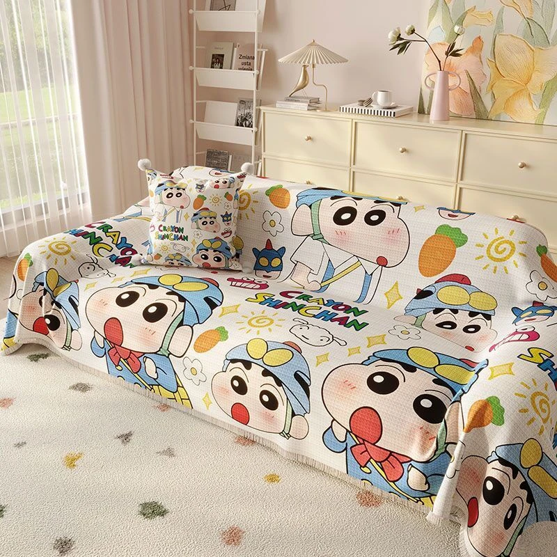 2025新款多巴胺可爱沙发巾弹力四季通用盖布卡通沙发垫