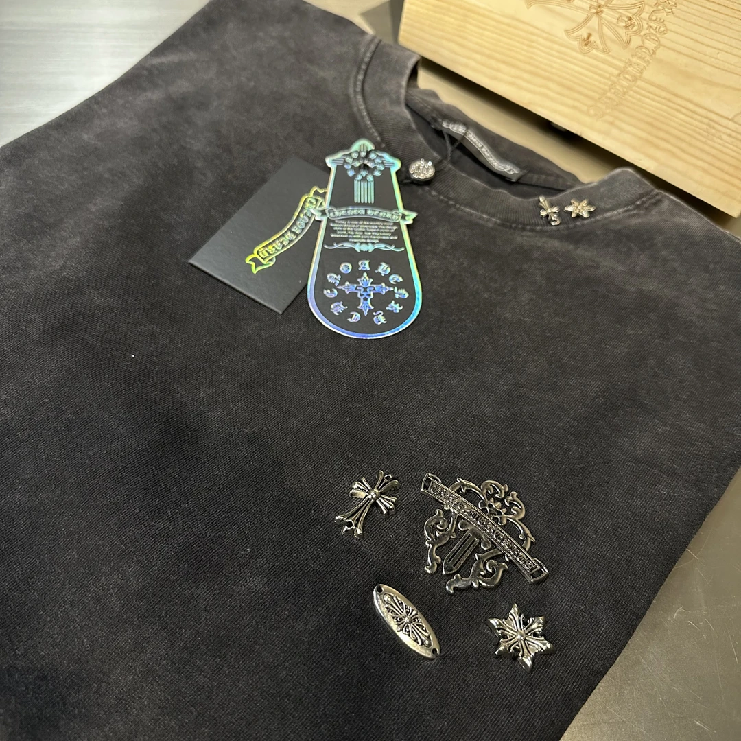 【DIY金属短袖5050】夏季新款情侣款短袖T恤打底男女同款