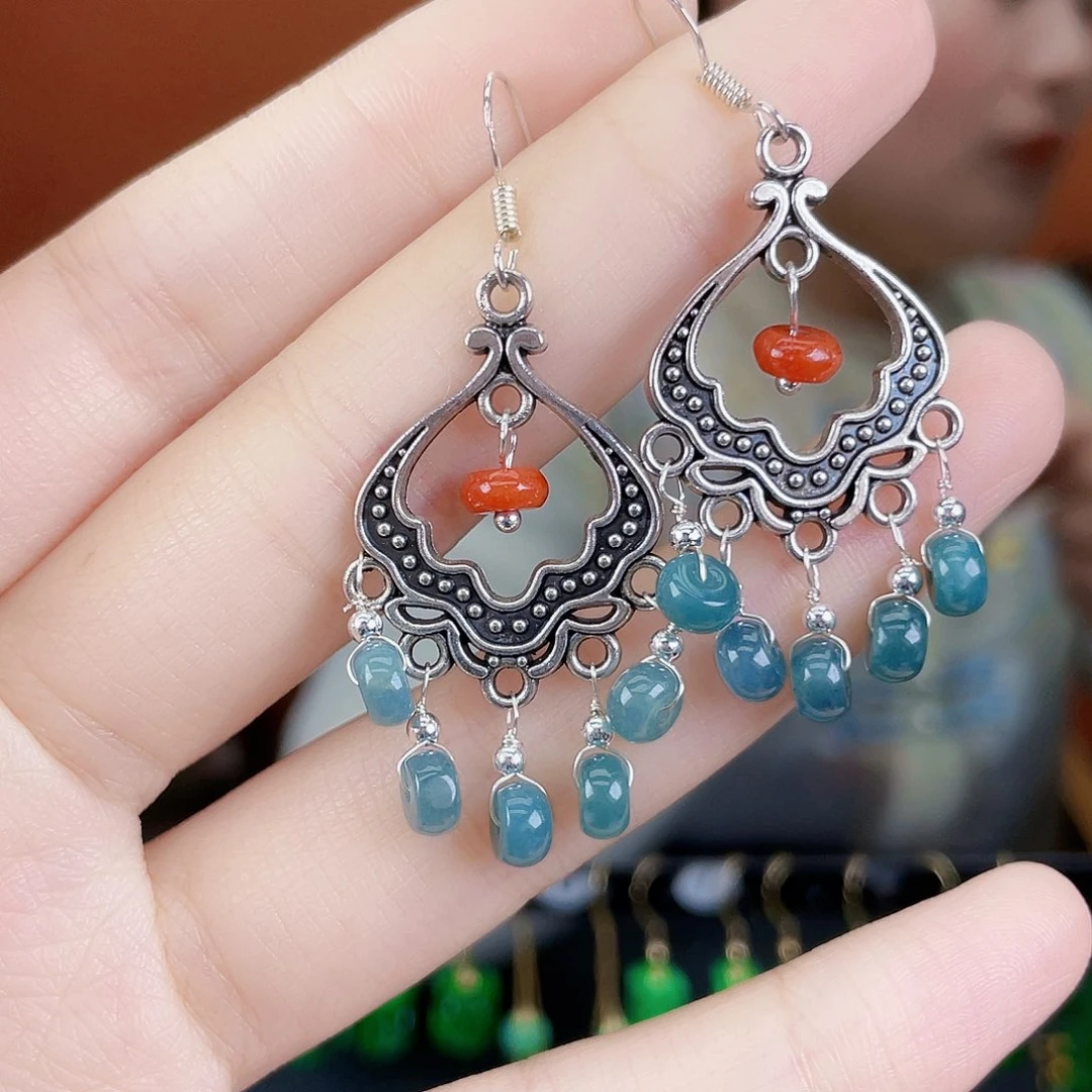 翡翠未镶嵌耳饰饰品