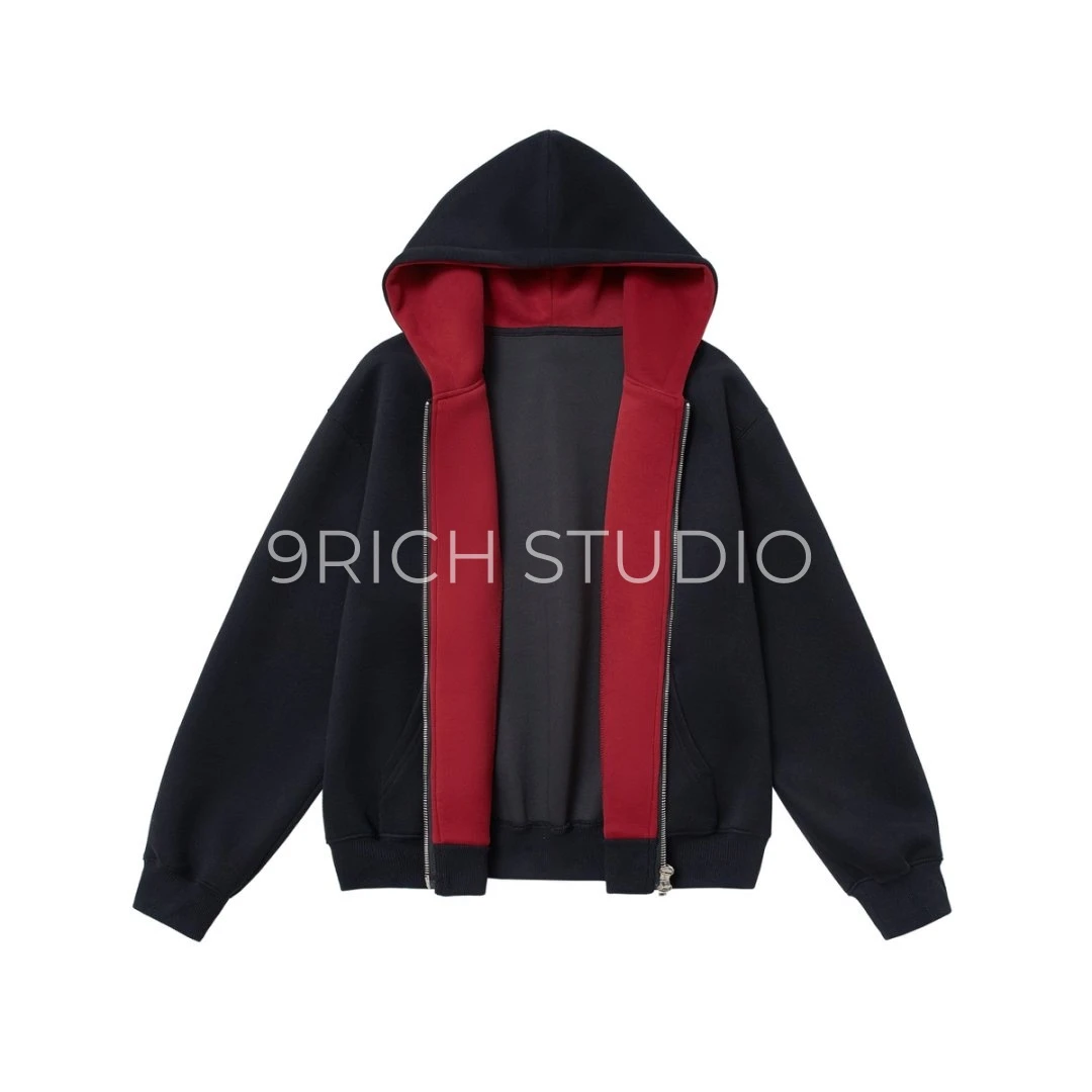 “420G超重磅拼色卫衣”设计师廓形卫衣男女同款秋季宽松百搭上衣潮