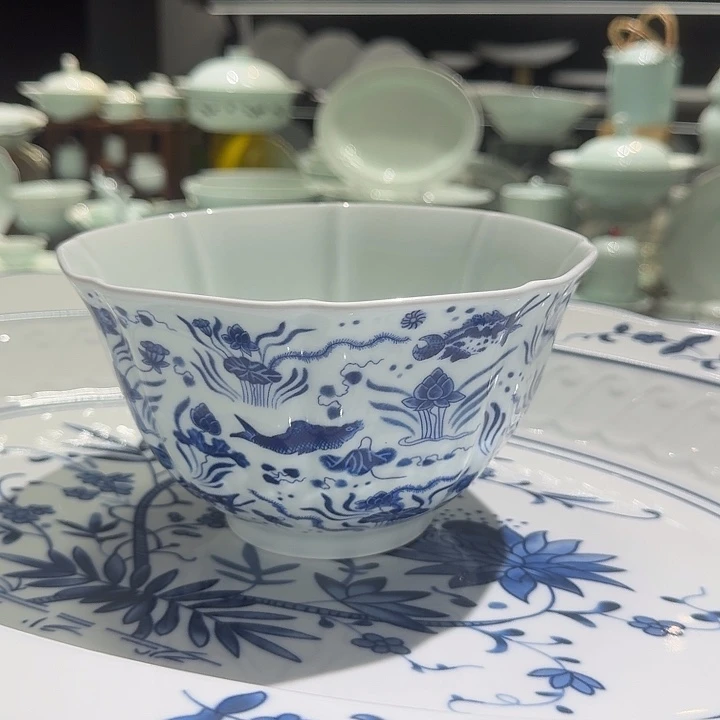 7寸渔澡纹（联盟陶瓷）