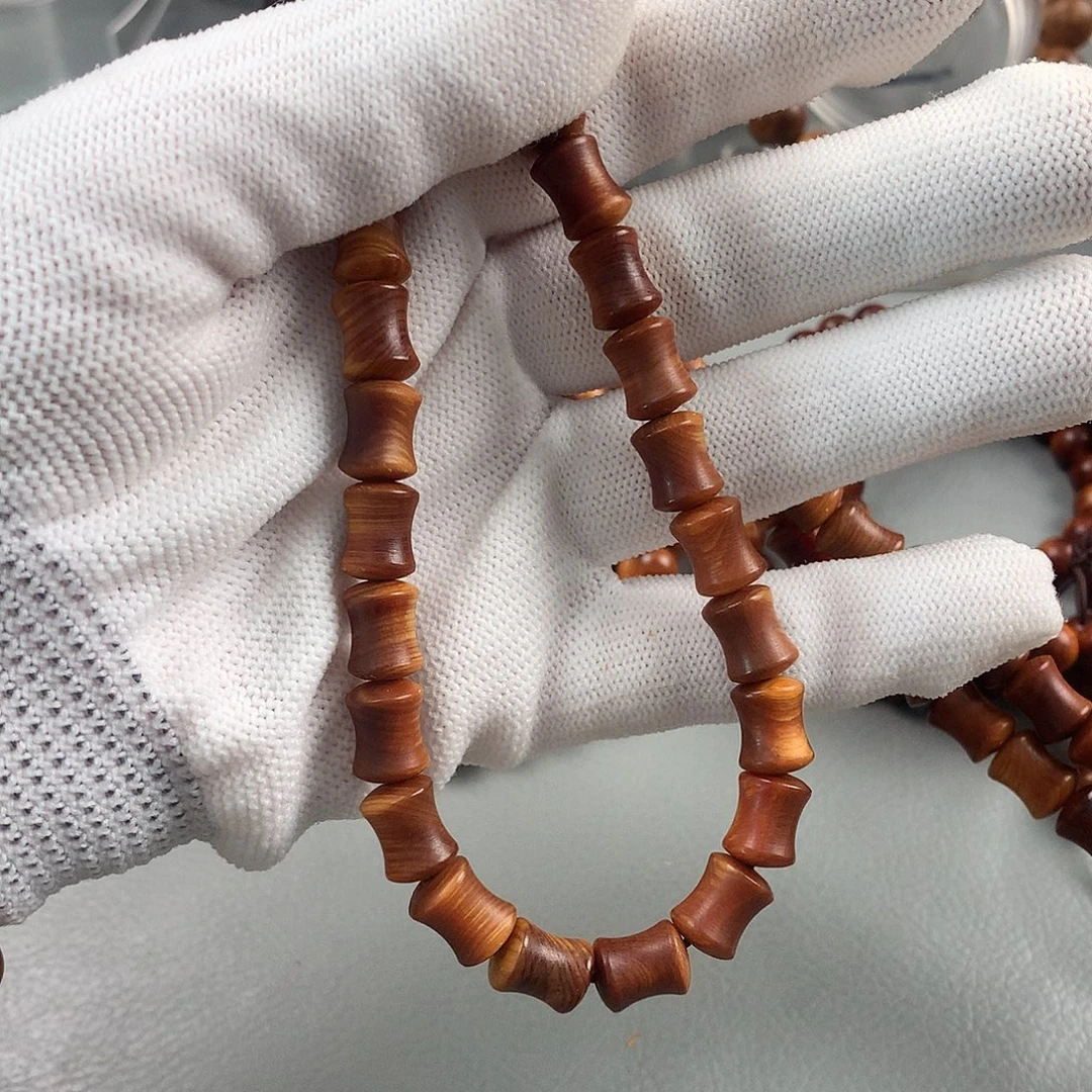 柏木无事牌0.8 1.0黑油竹节手串