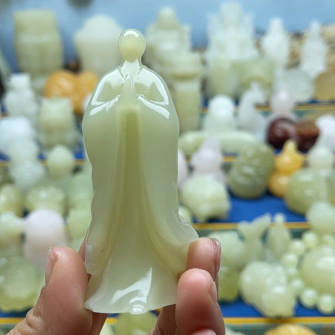 心***犀玉天然桌面小摆件