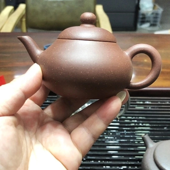 茶杯紫砂半手内推孔矮梨