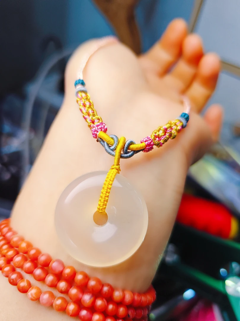 冰玉髓平安扣吊坠送图片挂绳