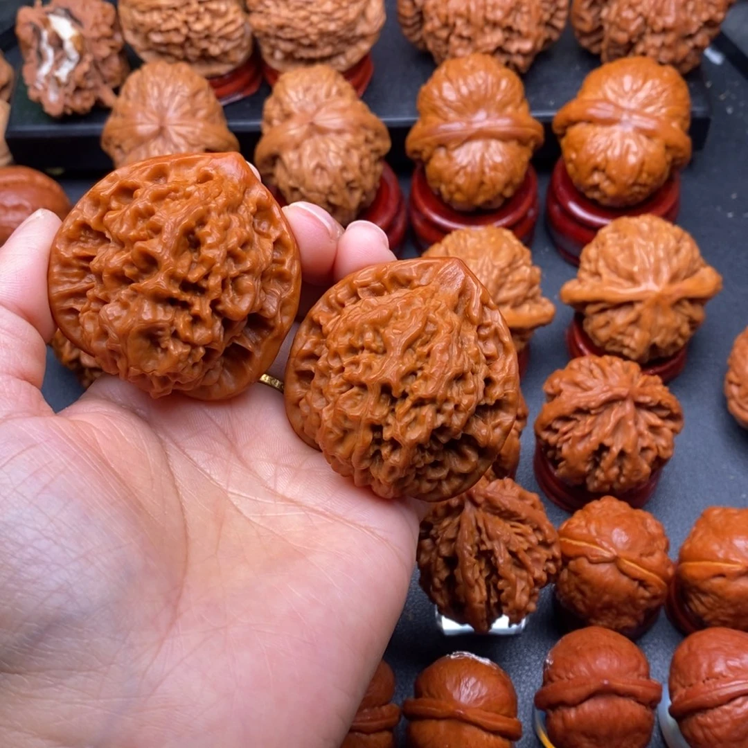 文玩核桃把件46官帽