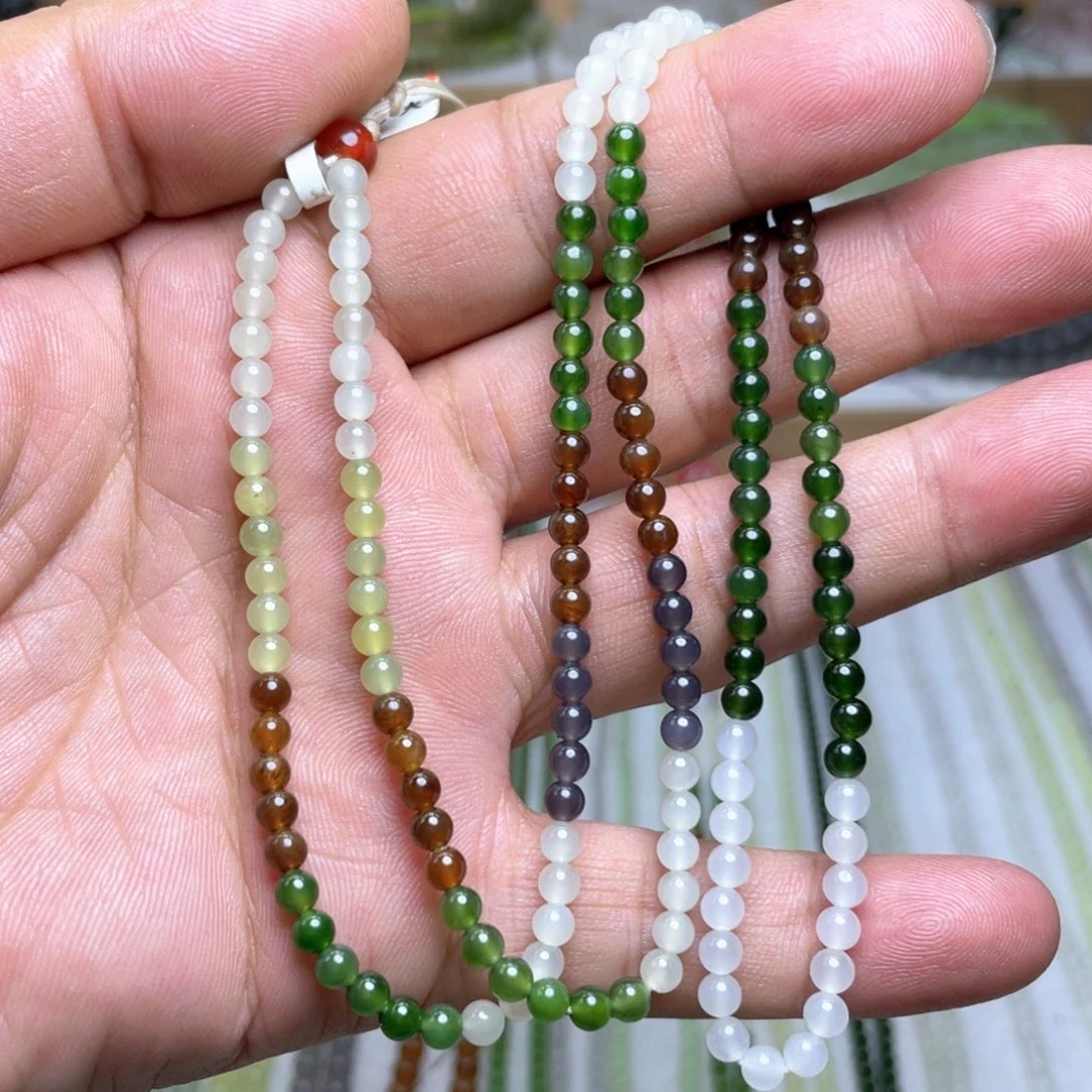 和田玉未镶嵌颈饰4m m