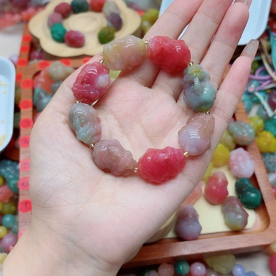 玛瑙/玉髓手链未镶嵌给****叶盐源6