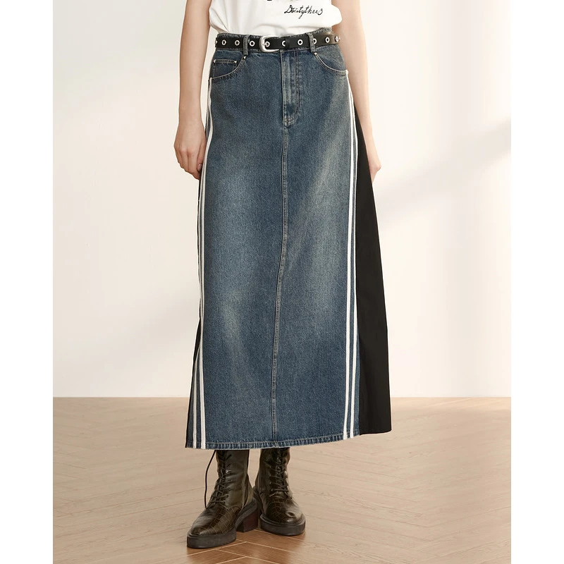 【诗语专属】D63牛仔长裙（水洗产品）5V1Q87194
