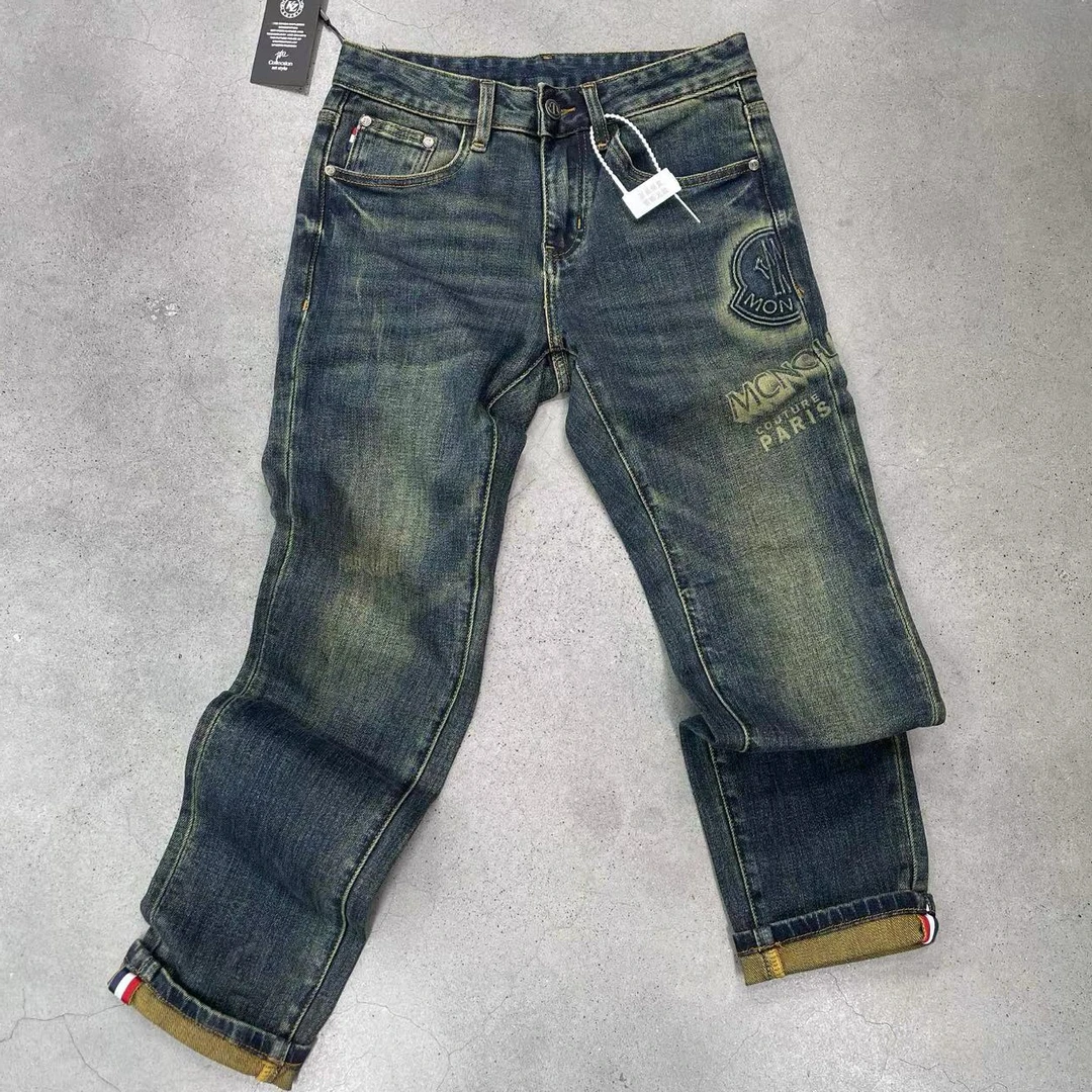 新款男士春秋时尚潮牌青年小脚牛仔裤29187大厅