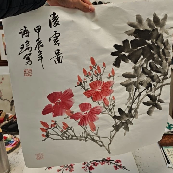 国画贾海瑞老师现场定制