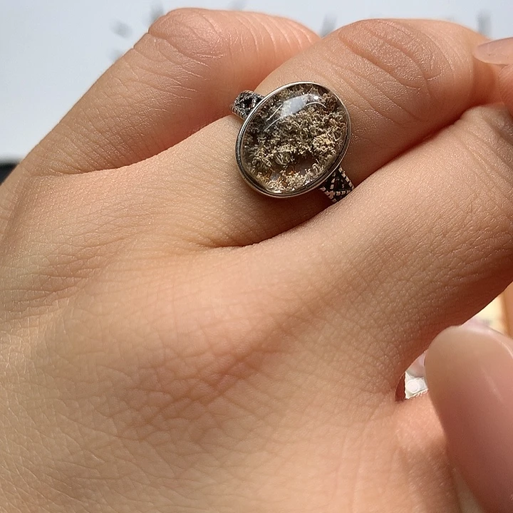 戒指银S925镶嵌水晶水晶