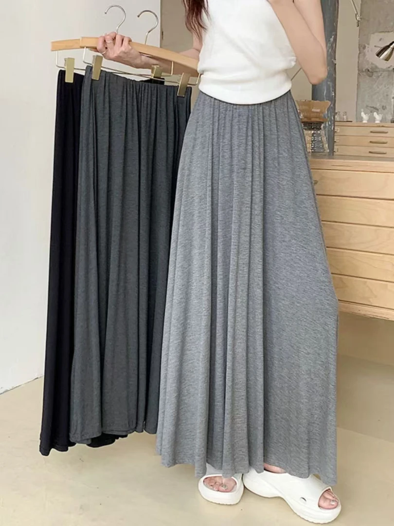 莫代尔半身裙女夏季长款拖地长裙大摆裙蛋糕裙包臀裙蓬蓬裙子2025