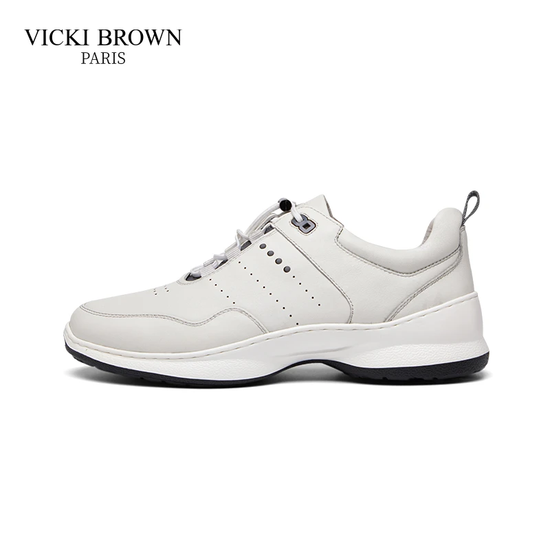 法国轻奢男式时尚轻便百搭厚底低帮舒适真皮休闲皮鞋