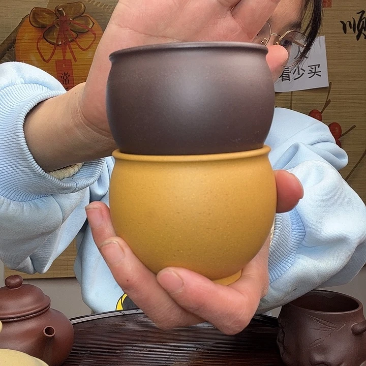 紫砂茶杯原矿紫砂杯