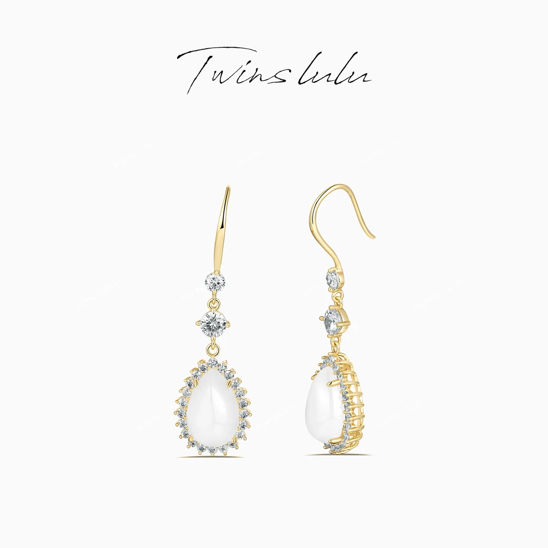 TWINS LULU 镀k金 新中式国风潮流温柔气质水滴耳环TSL1236