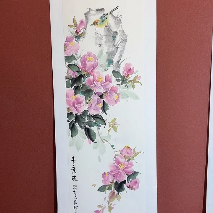 国画听兰老师花鸟