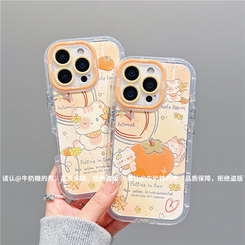 羽纱奶油壳适用苹果17/iPhone/华为荣耀/OPPO/VIVO/小米/手机壳潮