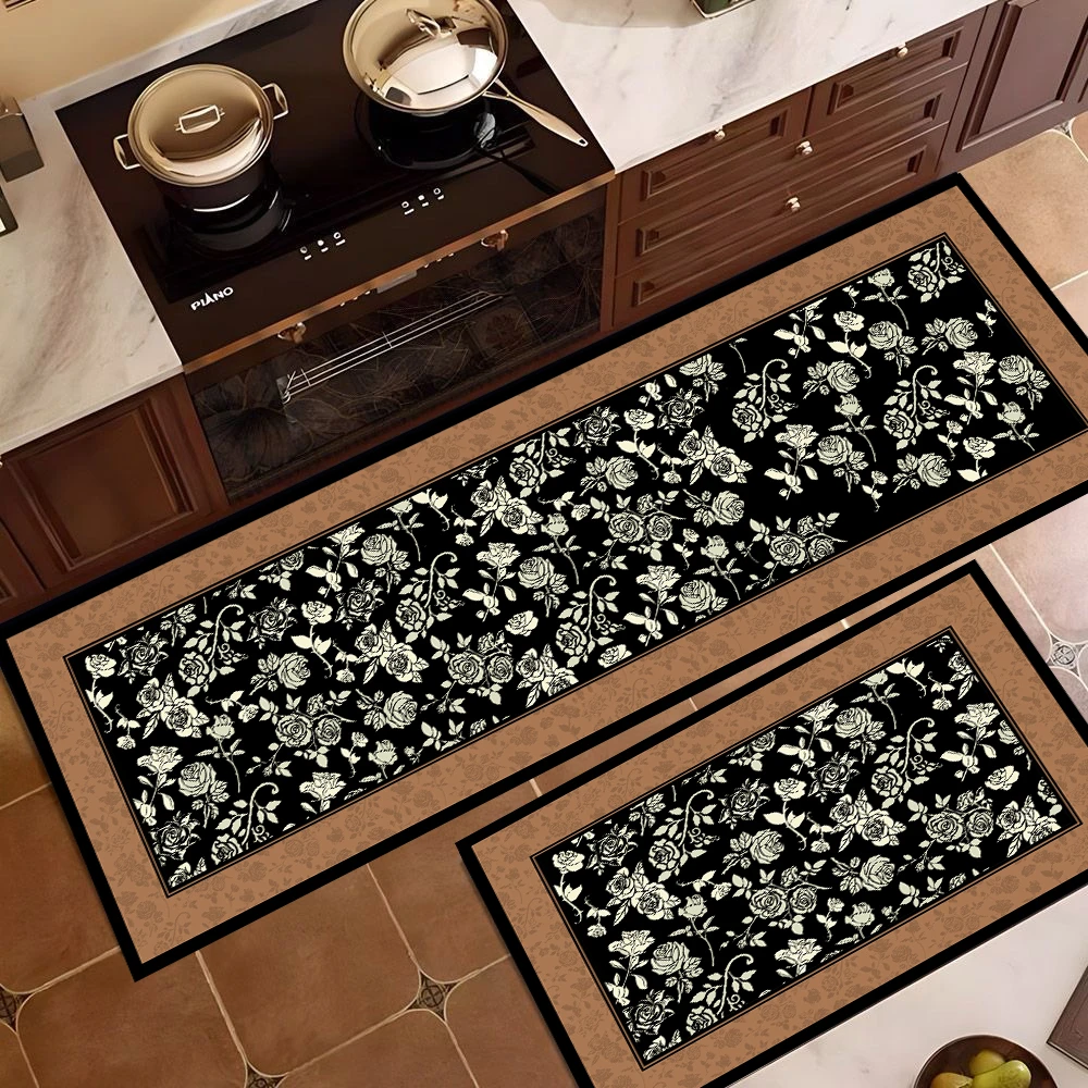 X174-5【40*60+40*120cm】厨房地垫防滑防油免洗耐脏脚垫家用硅藻泥