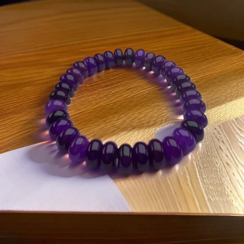 玉化紫卡10m算盘手串105