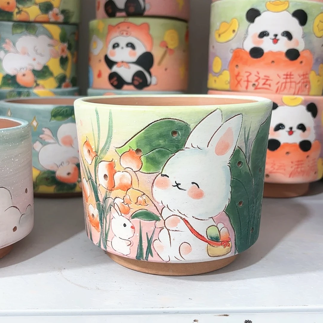 紫砂花盆早*手工花盆默认微瑕微瑕