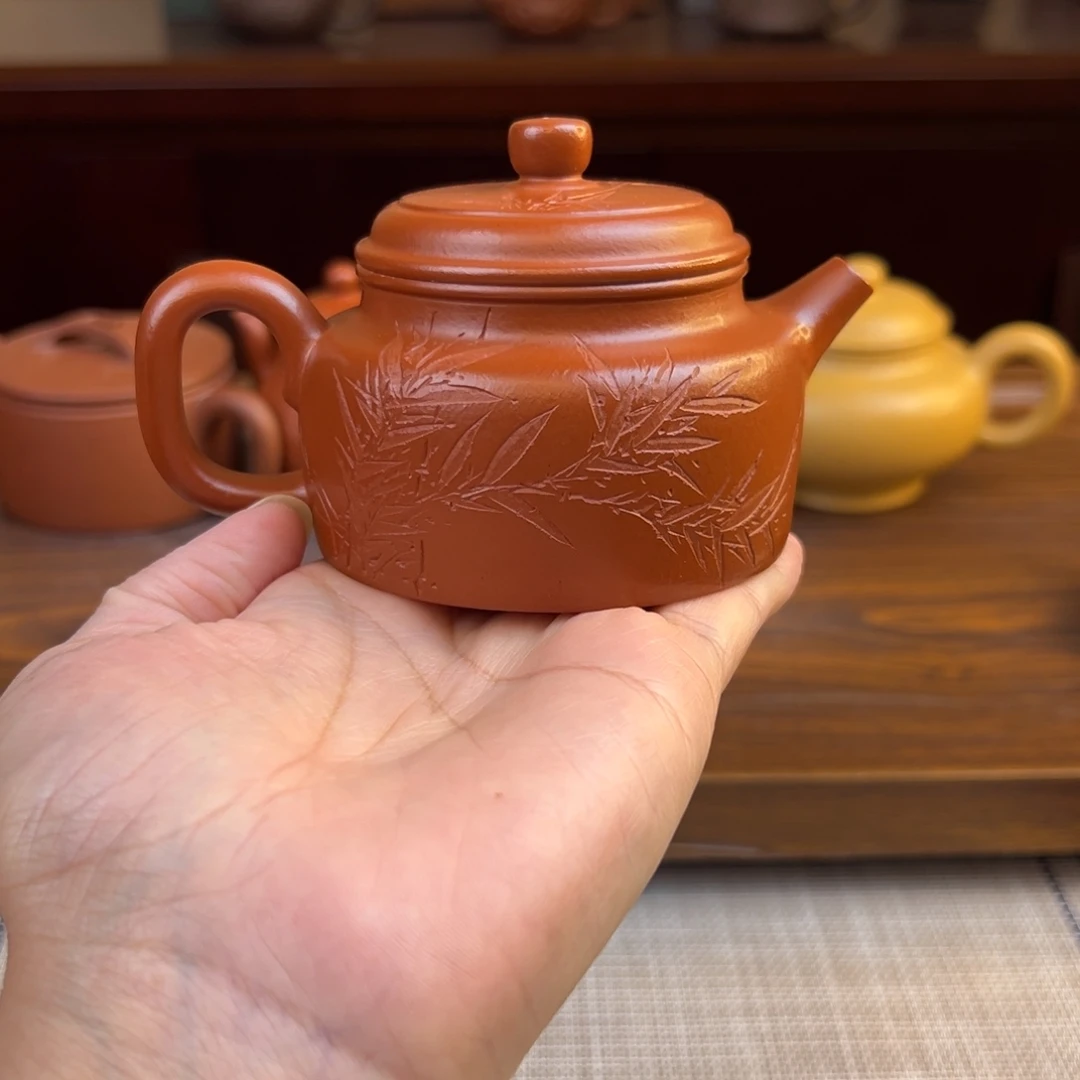 茶壶紫砂朱泥德钟全手150cc