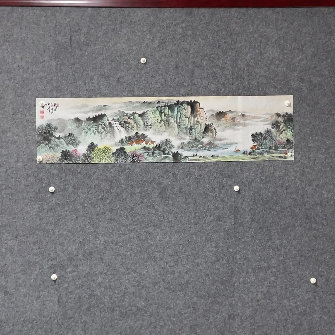 国画四尺对开画芯 捡漏