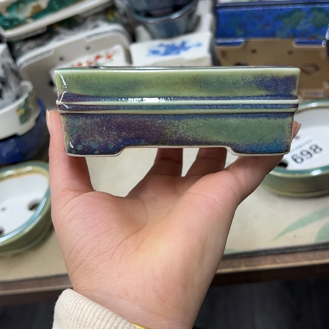 花盆紫砂525号瑕疵12/9/4cm窑变