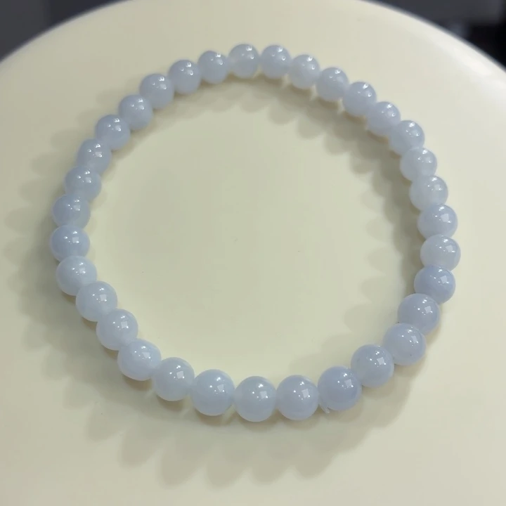 翡翠未镶嵌手链（福利款）冰胶蓝卡5.4
